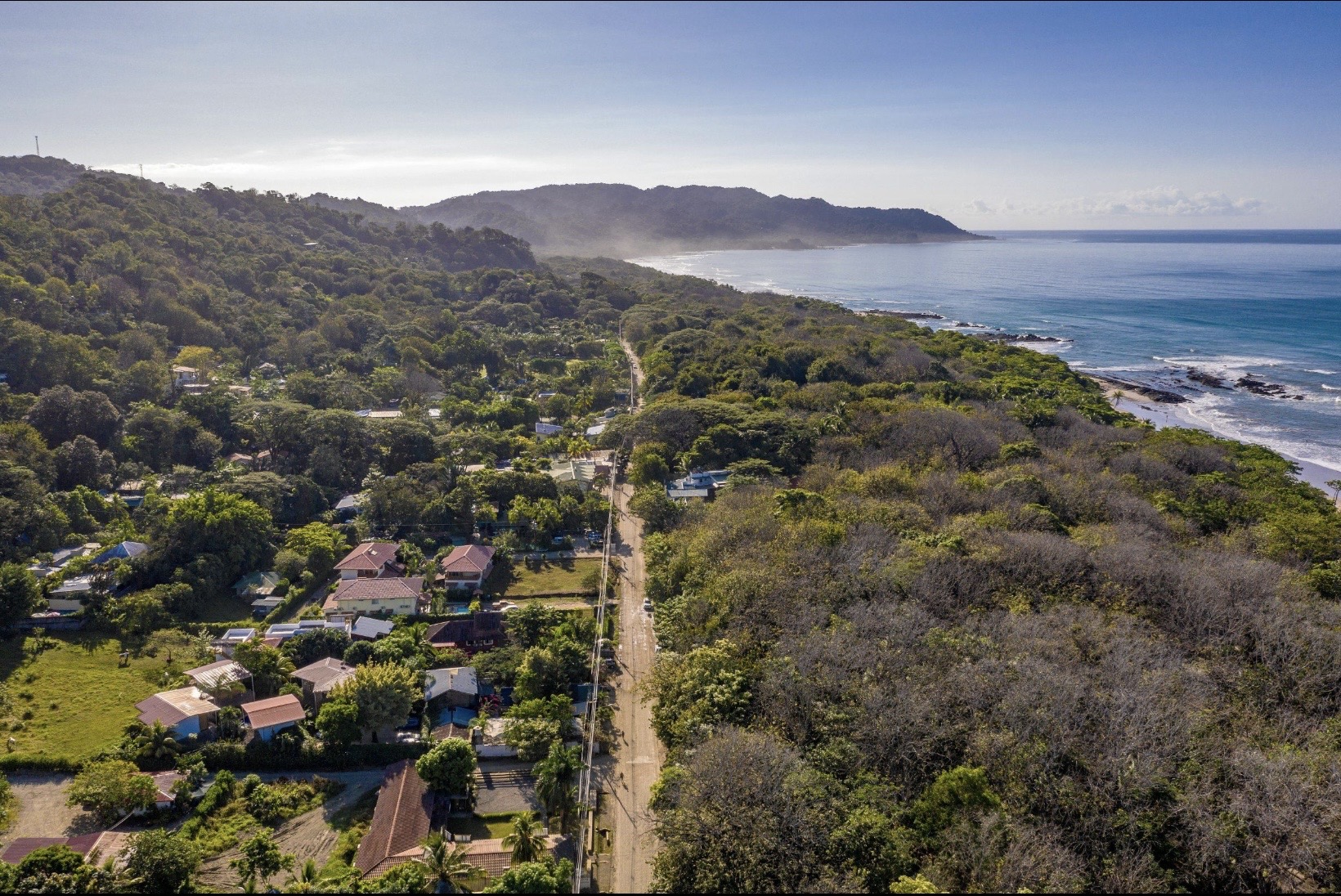 Aerial view of the Santa Teresa coastline