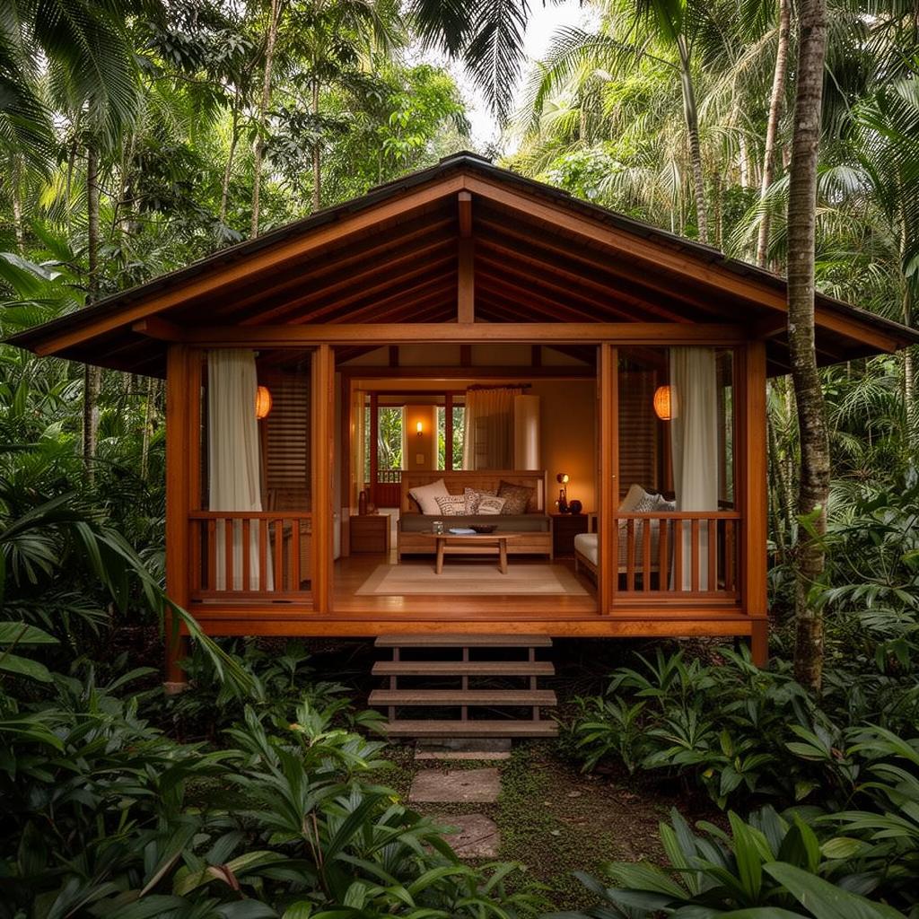 Open-air jungle villa accommodation in Santa Teresa, Costa Rica